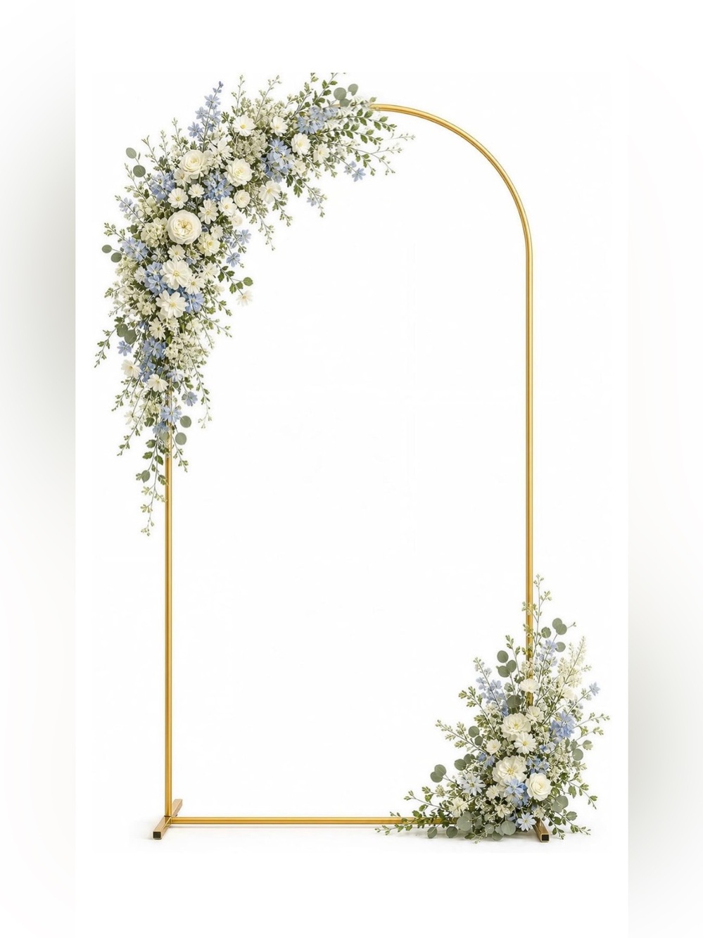 Toolterritary 8 FT Wedding Arch Backdrop Stand, Stable Heavy Duty Metal Wedding